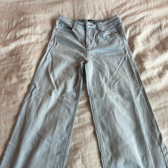 Maeve Denim - Maeve by Anthropologie high waisted wide leg denim. Full length.